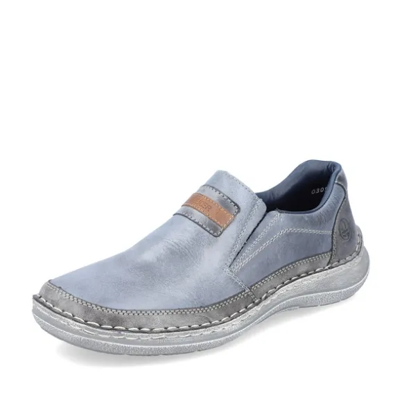 Homme Rieker Webstore Mocassins*Rieker mocassins 03091 14 bleu