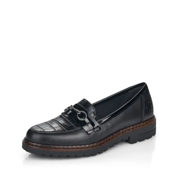 Femme Rieker Webstore Mocassins*Rieker mocassins 54862 01 noir