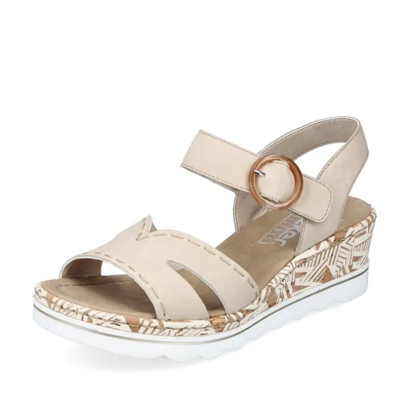 Femme Rieker Webstore Nu Pieds & Sandales*Rieker nu pieds et sandales 67173 60 beige