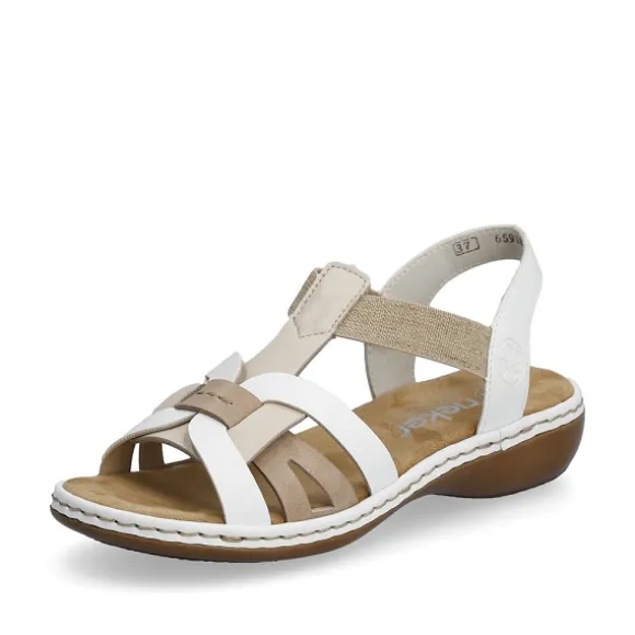 Femme Rieker Webstore Nu Pieds & Sandales*Rieker nu pieds et sandales 65918 81 blanc
