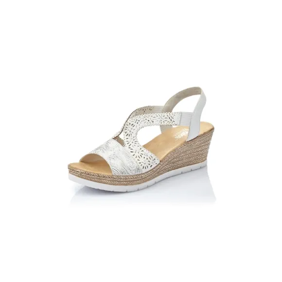 Femme Rieker Webstore Nu Pieds & Sandales*Rieker nu pieds et sandales 61916 80 blanc