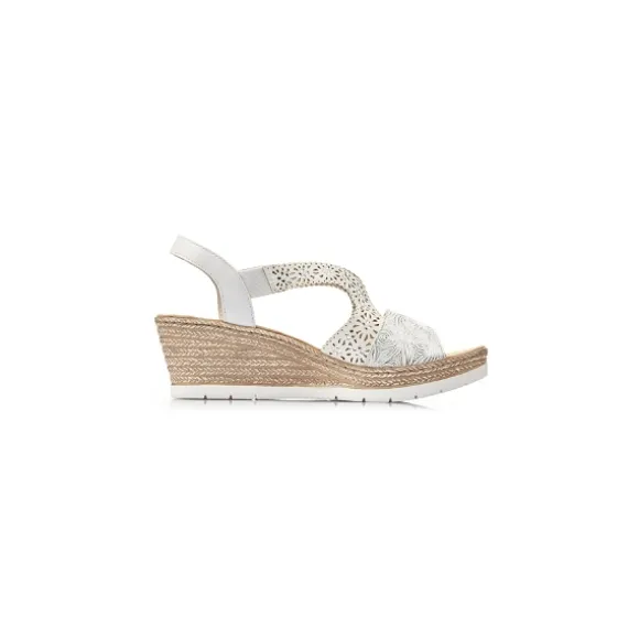 Femme Rieker Webstore Nu Pieds & Sandales*Rieker nu pieds et sandales 61916 80 blanc