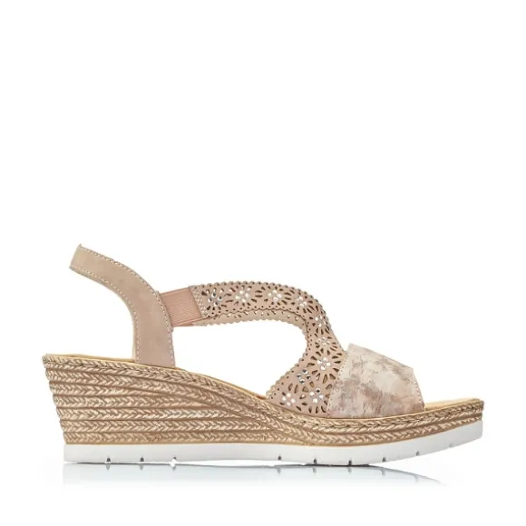 Femme Rieker Webstore Nu Pieds & Sandales*Rieker nu pieds et sandales 61916 31 rose