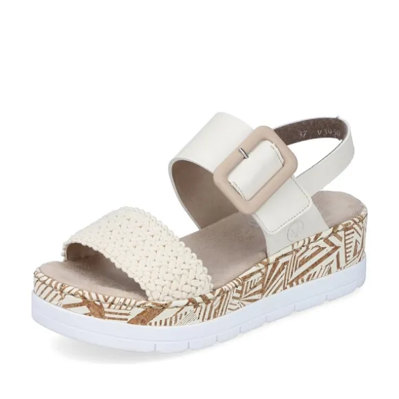 Femme Rieker Webstore Nu Pieds & Sandales*Rieker nu pieds et sandales v3950 61 beige