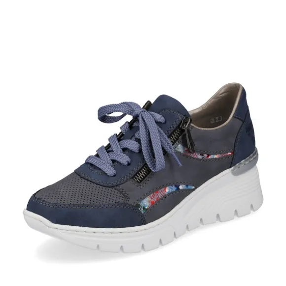 Femme Rieker Webstore Baskets*Rieker tennis n8306 14 marine