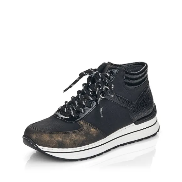 Femme Rieker Webstore Baskets*Rieker tennis n6942 90 noir